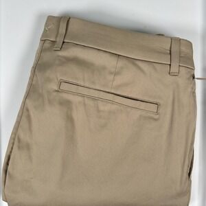 Birddogs Pants Mens 34 x 26 Khaki Stretch Chino Golf Casual Lightweight (tag 28)